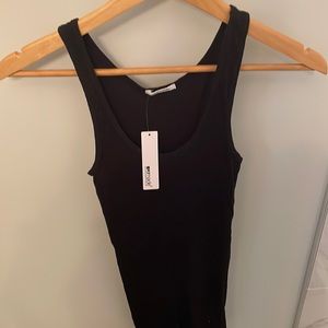 DOUBLE U TANK IN BLACK LA Made from Revolve size small